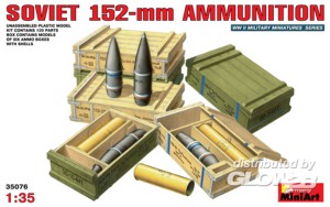 Sowjet. 45-mm Granaten mit Munitionskisten in 1:35