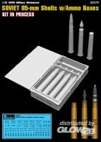 Sowjet. 85-mm Granaten mit Munitionskisten in 1:35