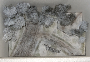 Diorama Grundplatte 51-1, Strae mit Panzerstellung, 1:35