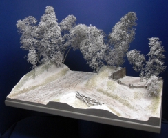 Diorama Grundplatte 51-1, Strae mit Panzerstellung, 1:35