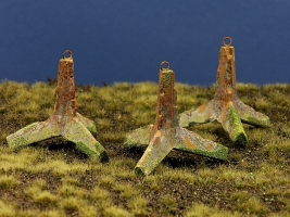 Diorama Zubehr, 3 Panzersperren Typ 1 Betonigel, 1:35/32
