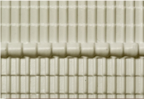 PS Strukturplatte, 7 mm Frankfurter Pfanne mit First wei, 290 x