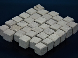 Diorama Zubehr, 600 Keramik Pflastersteine 12 mm granit 1:9