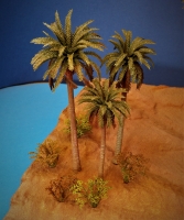 Diorama Modell Palmen Set, 3 Palmen, ca. 13 / 13 / 11 cm
