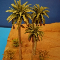 Diorama Modell Palmen Set, 3 Palmen, ca. 13 / 13 / 11 cm