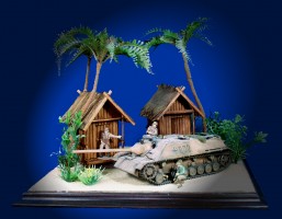 Diorama Zubehr, Bambushtte klein, 1:35