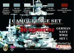 German WWII Kriegsmarine Camouflage Set 1, Tarnfarben Set 1