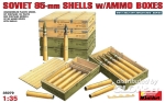 Sowjet. 85-mm Granaten mit Munitionskisten in 1:35