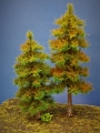 Diorama Modell Nadelbume, 2 Fichten, ca. 27 - 21 cm