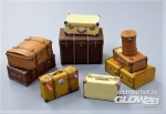 Diorama Zubehör, Old suitcases, alte Koffer in 1:3