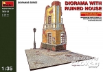 Diorama mit Hausruine in 1:35