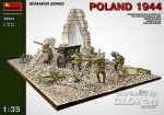 Diorama, Polen 1944 mit Russischer Artillerie in 1:35
